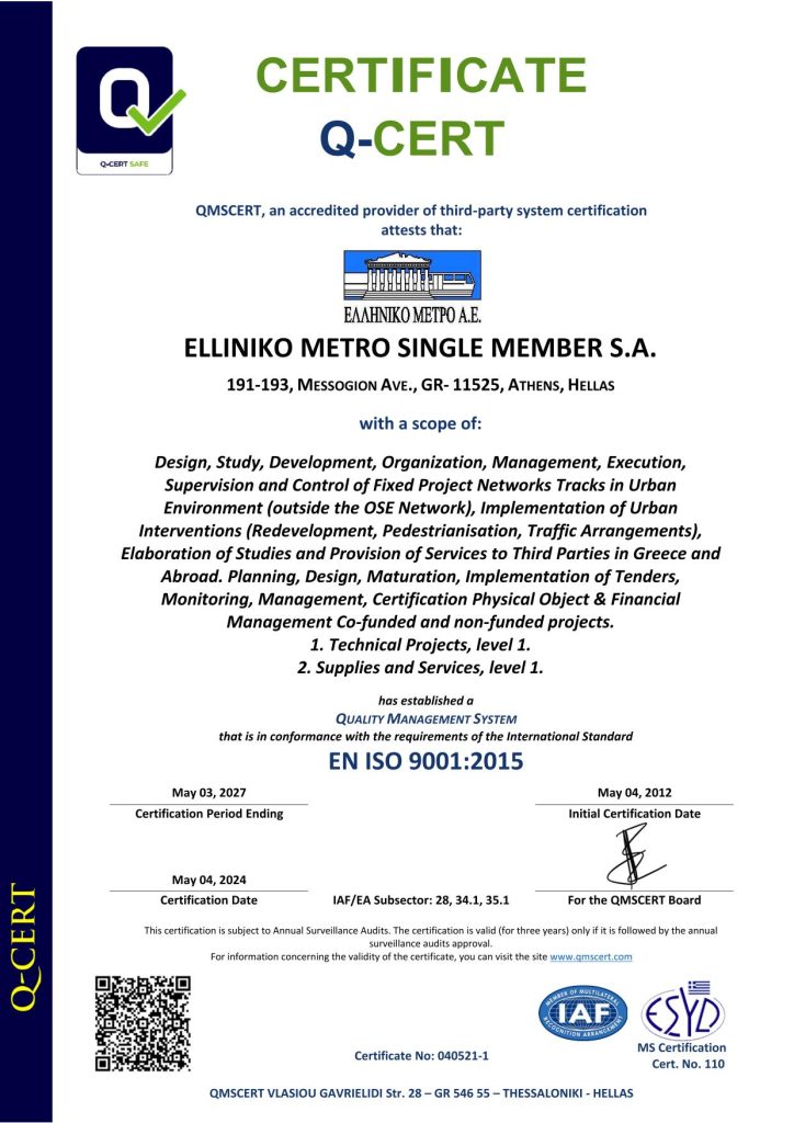 Certificate ISO 9001